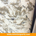 Newstar White Granite Quartz Surface Stone Veins Colors Luxury Design Quartz Tile
